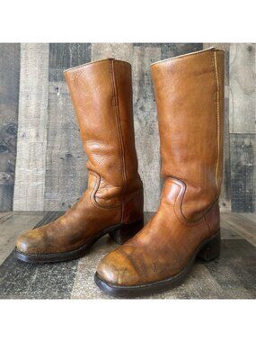 Frye 2556 Black Label Tall Campus Boots Mens 9.5 D